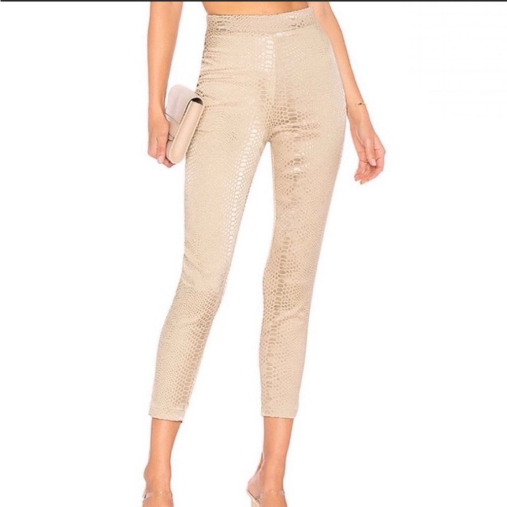 Superdown Snakeskin Cropped Pants